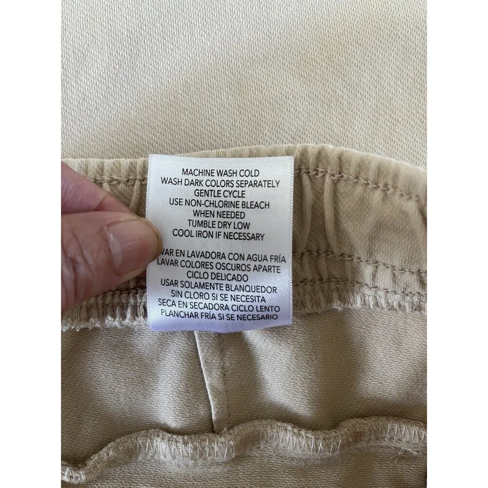 Weatherproof Vintage Men’s Cotton Stretch Jogger Pants Beige Khaki Size XL